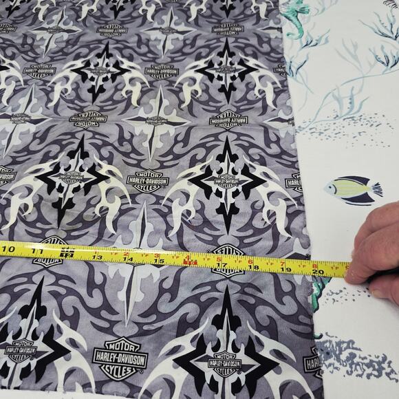 Vintage Silk Harley-Davidson Grey Scale Scarf - Picture 5 of 7